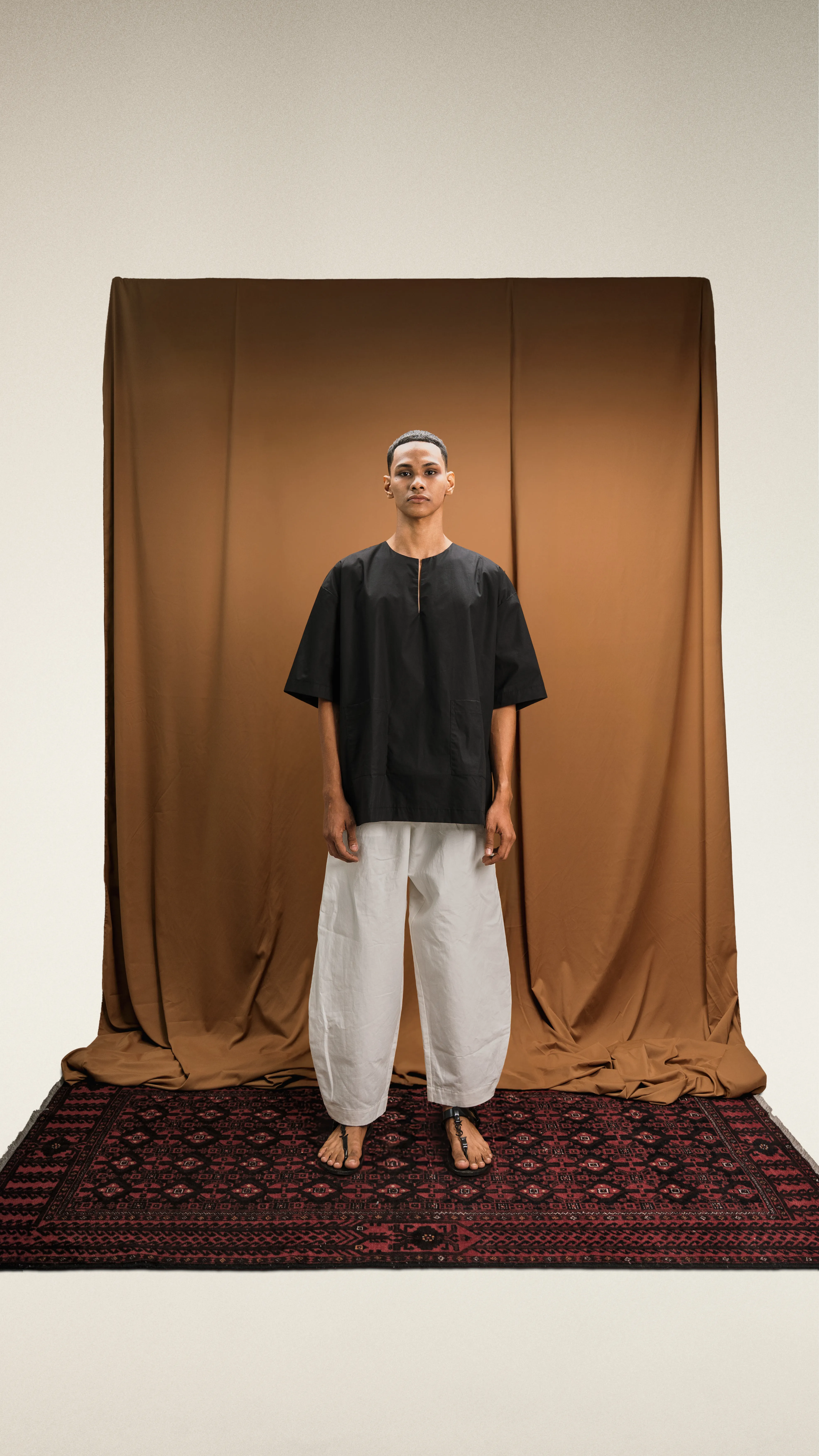 ASKAR COLLARLESS SHIRT