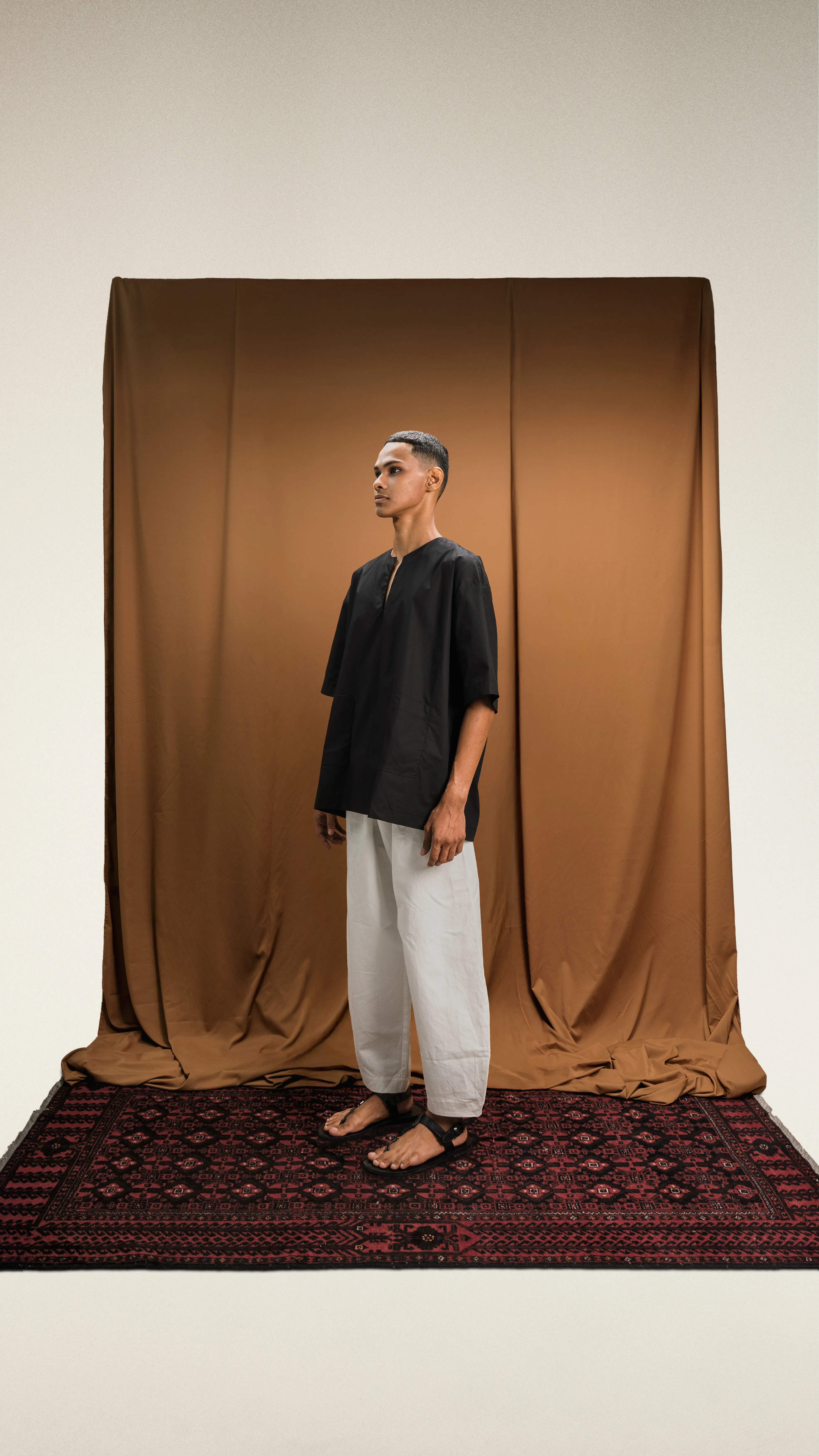 ASKAR COLLARLESS SHIRT