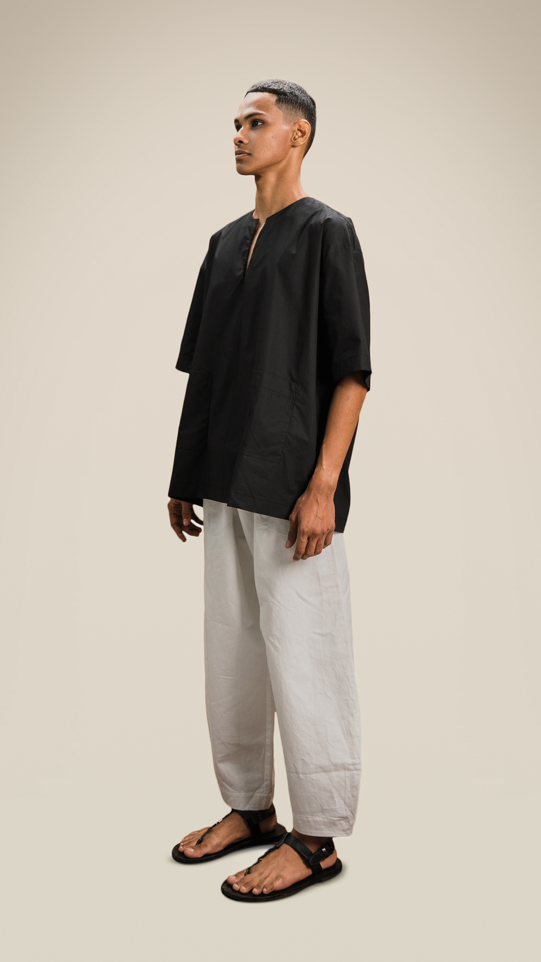ASKAR COLLARLESS SHIRT 2